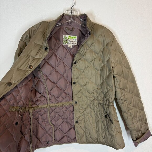 Eddie Bauer Goose Down Puffer Jacket Large Brown Quilted Outdoor Gorpcore - Picture 3 of 9